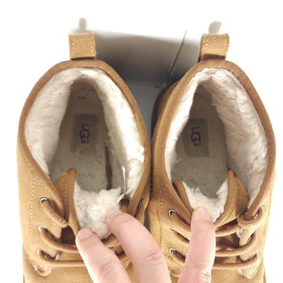 UGG Men's Neumel US 12 Chestnut Suede Sheepskin Lined LaceUp Ankle Chukka Boots - Picture 10 of 16